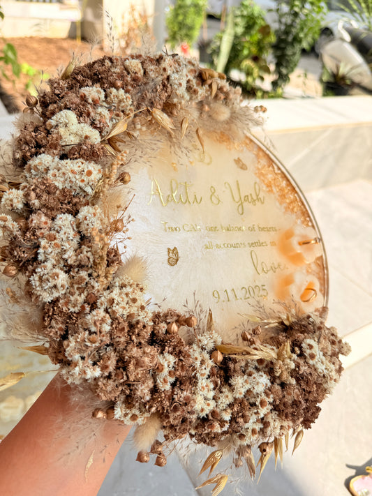 Cute and classy engagement platter design