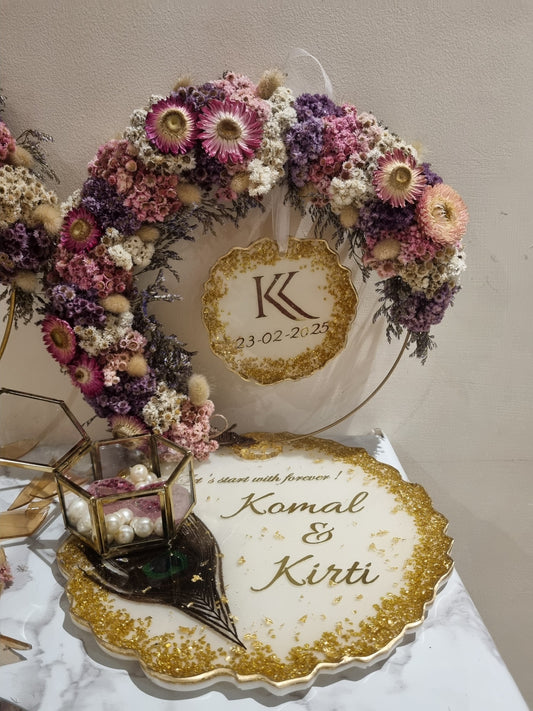 Traditional meets modern engagement platter