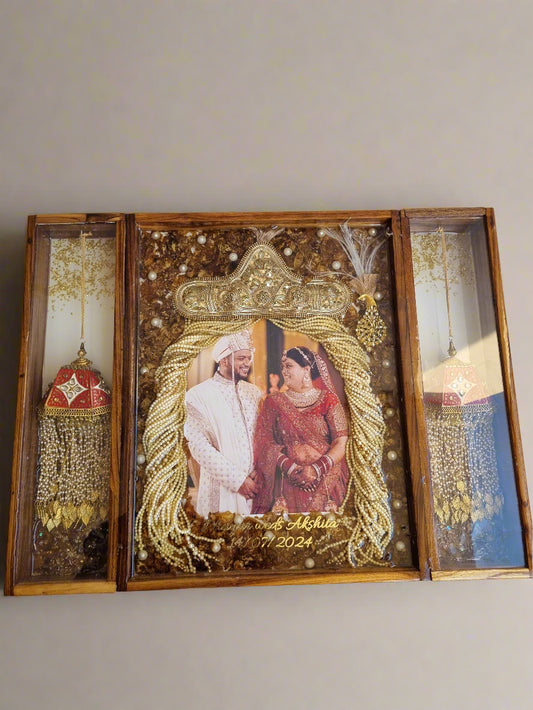 Luxury varmala preservation photo frame by Blissta in chandigarh
