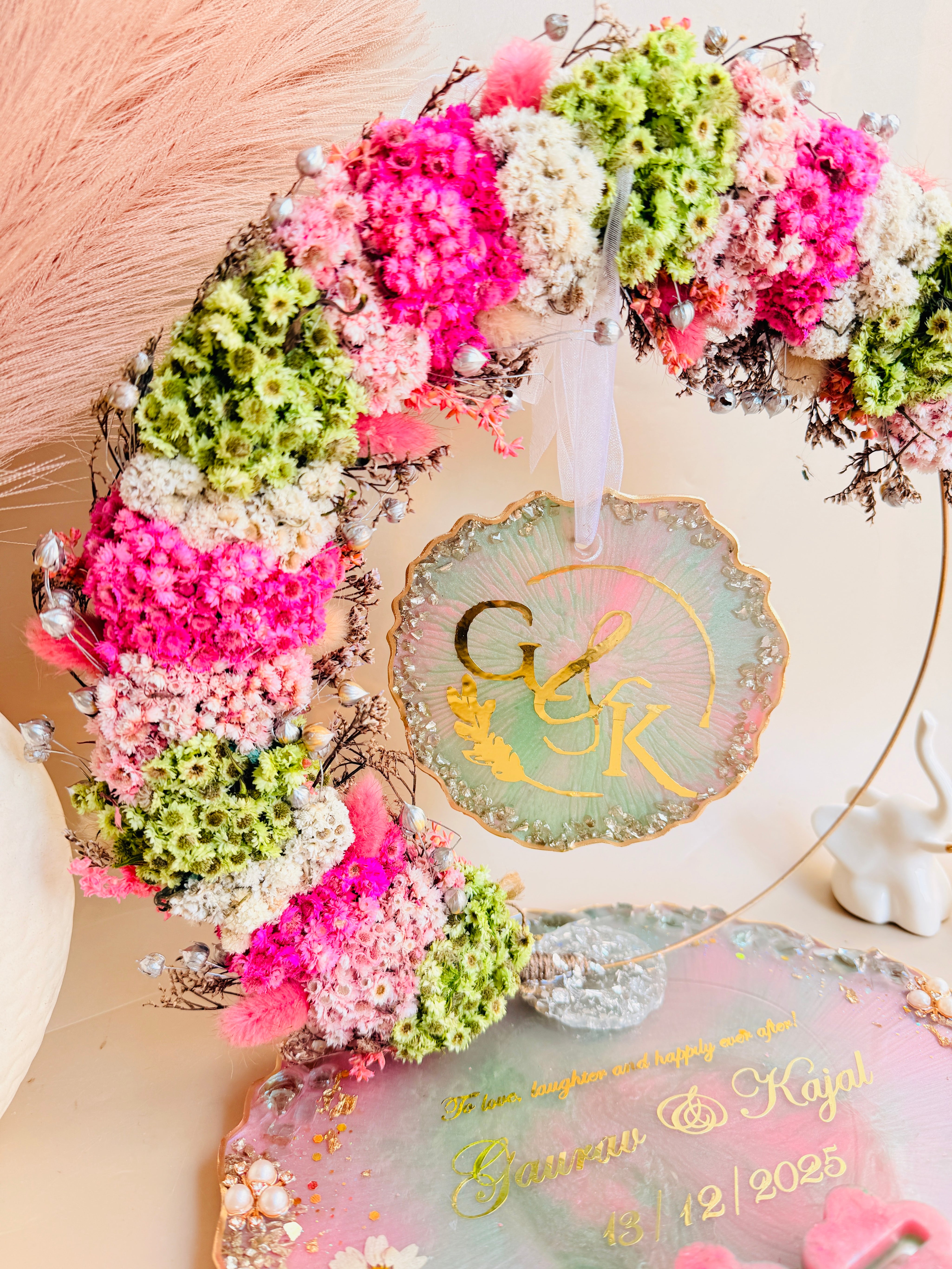 Keepsake engagement platter for couples