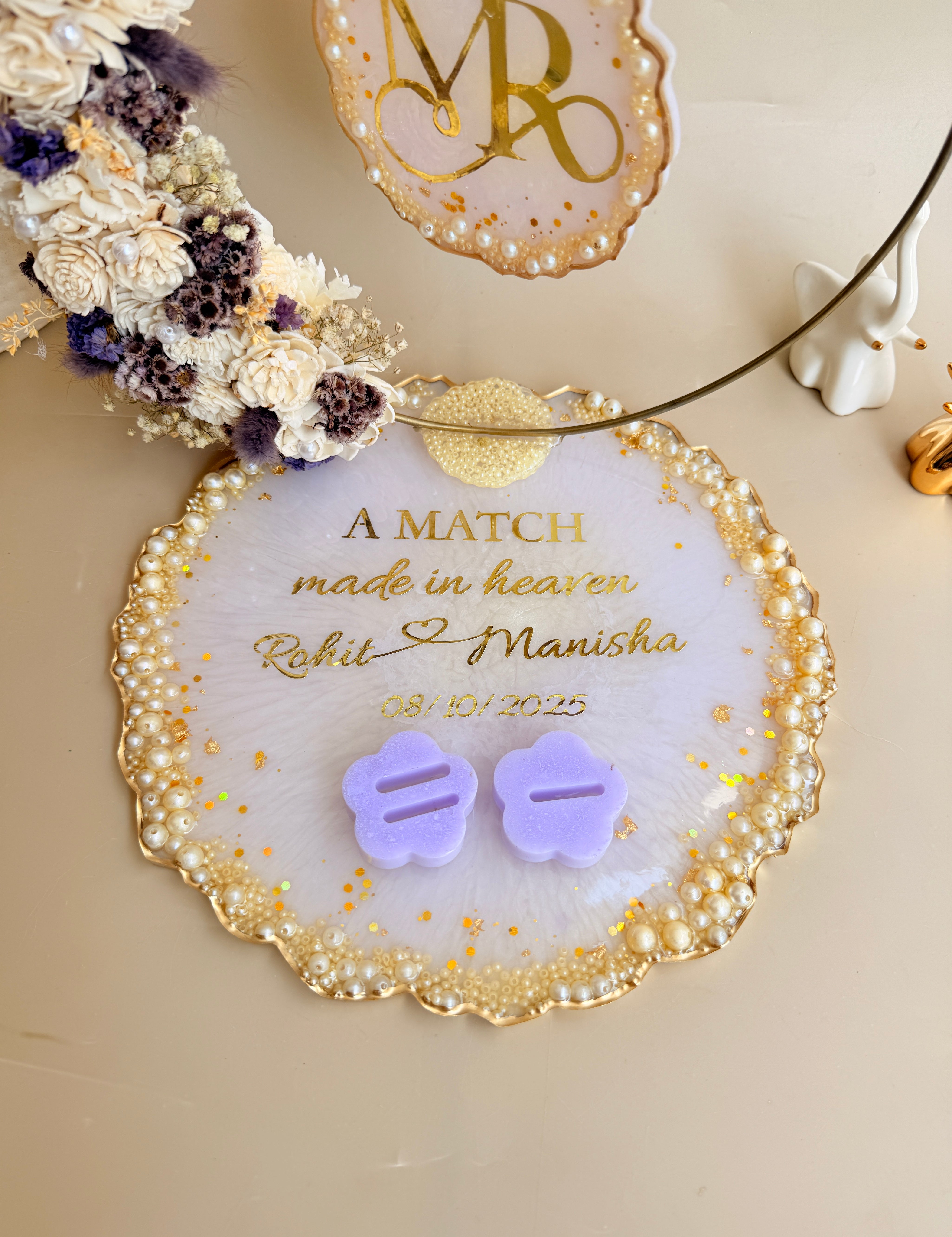 Luxury engagement platter for wedding rituals