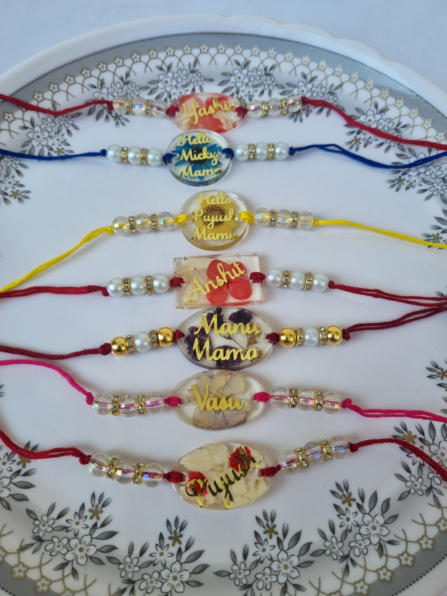 Floral Name Rakhi