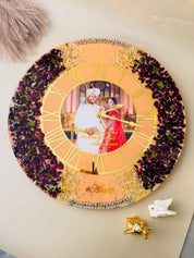 Varmala preservation wall clock made from wedding garland