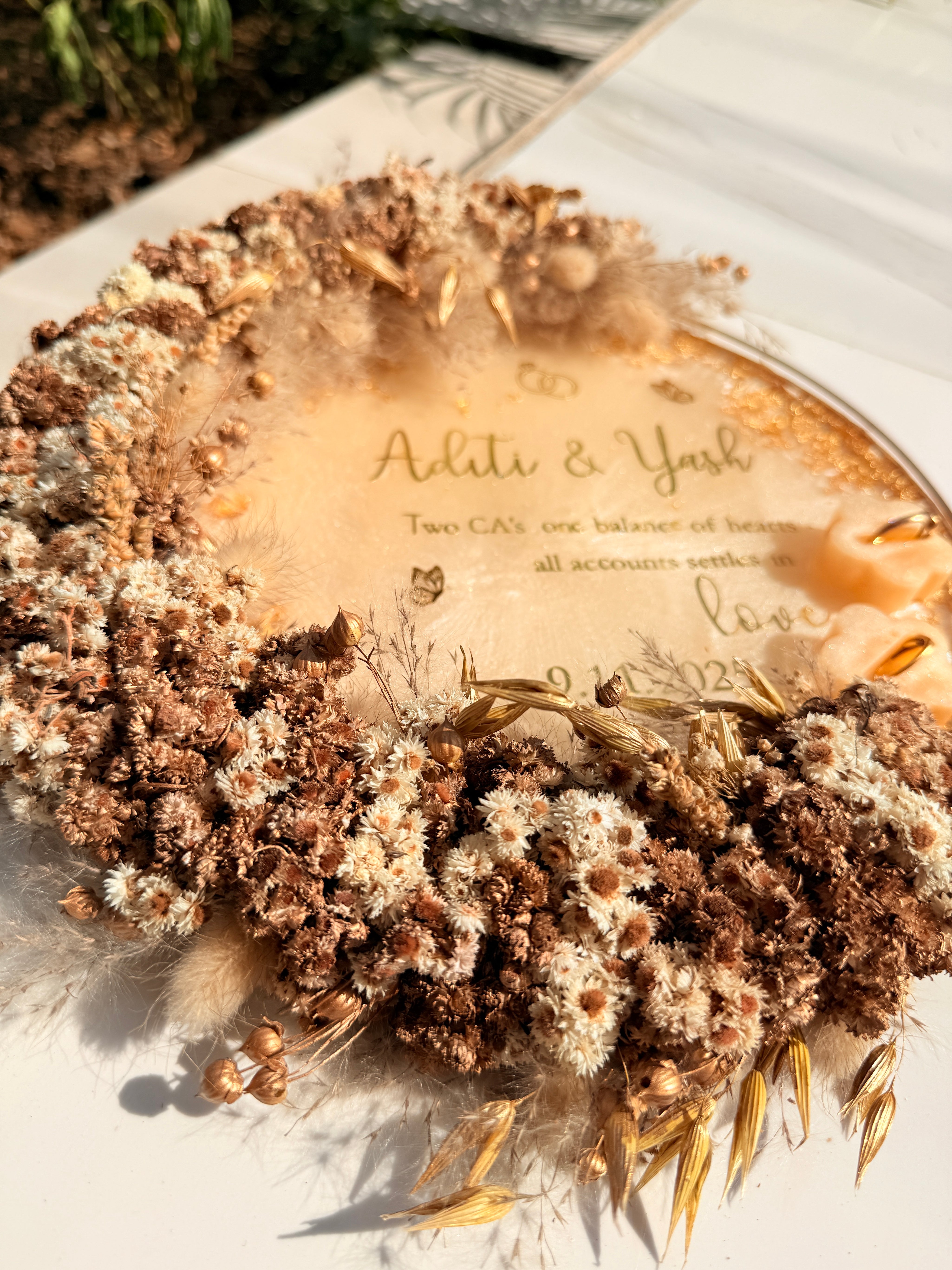 Ring ceremony platter for Indian wedding traditions