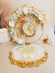 Designer engagement platter handcrafted by Blissta