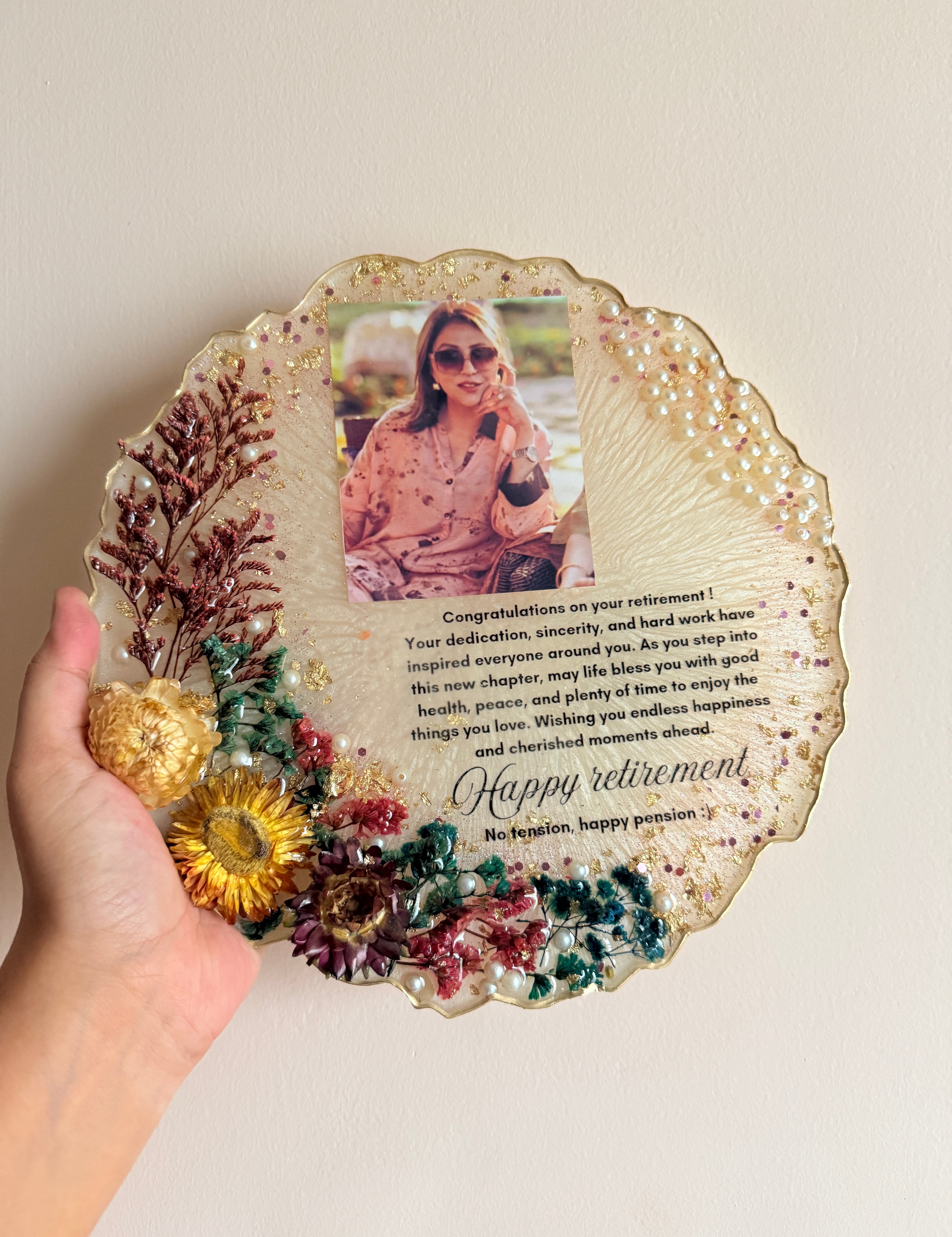 Modern handmade resin photo frame