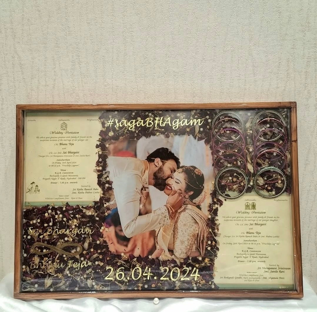 Varmala preservation photo frame for wedding memories