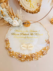 Engagement ceremony decor platter for Indian couples