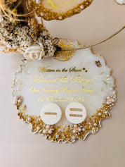 Keepsake engagement platter for couples