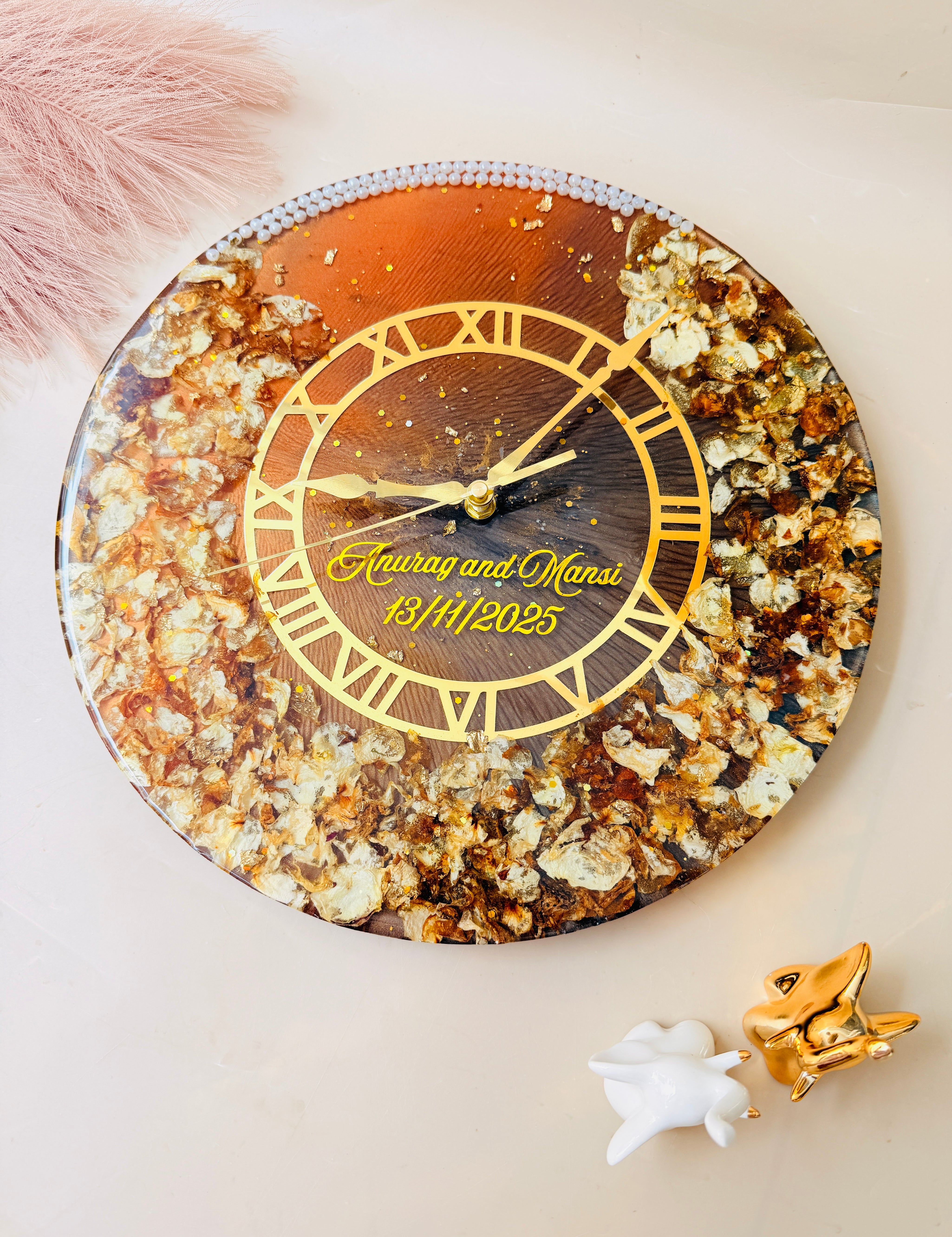 Jai mala preservation clock frame for Indian wedding