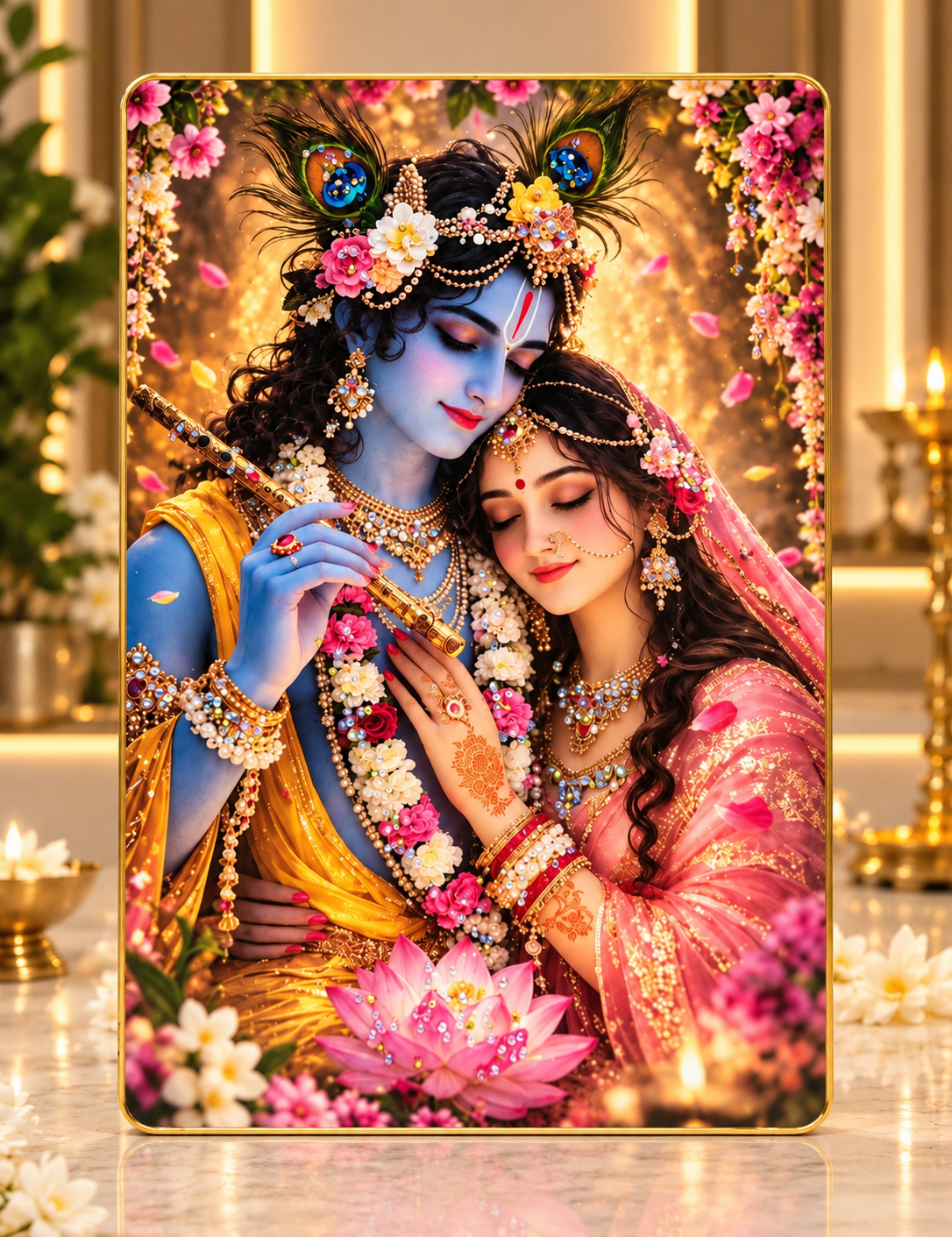 FramedKrishnaandRadhaDevotionalArt.png