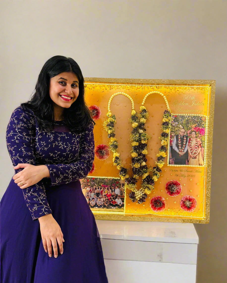Preserved wedding garland art by Blissta