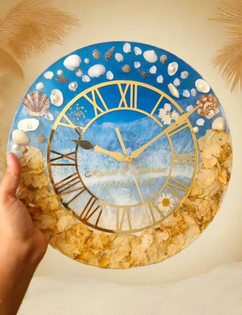 Varmala preservation wall clock made from wedding garland in chandigarh