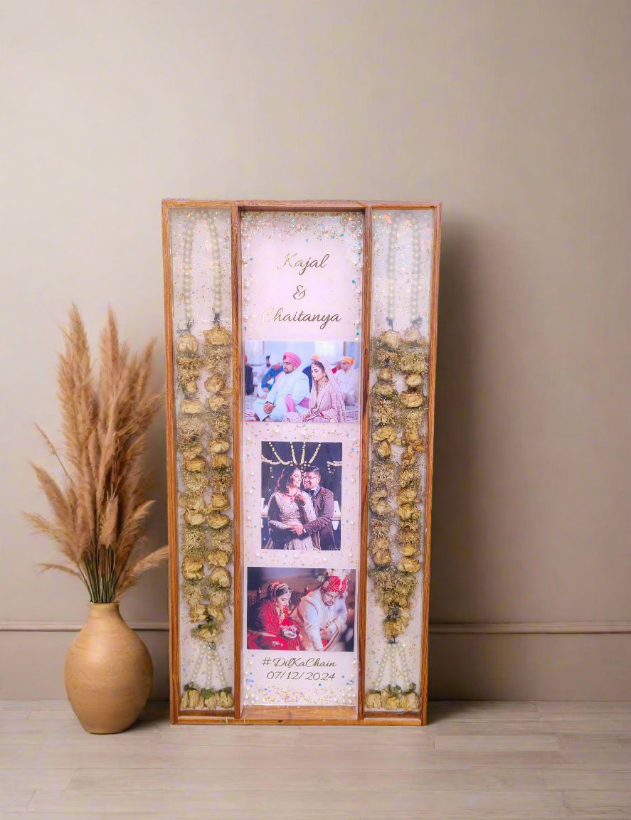 Large varmala preservation photo frame for living room