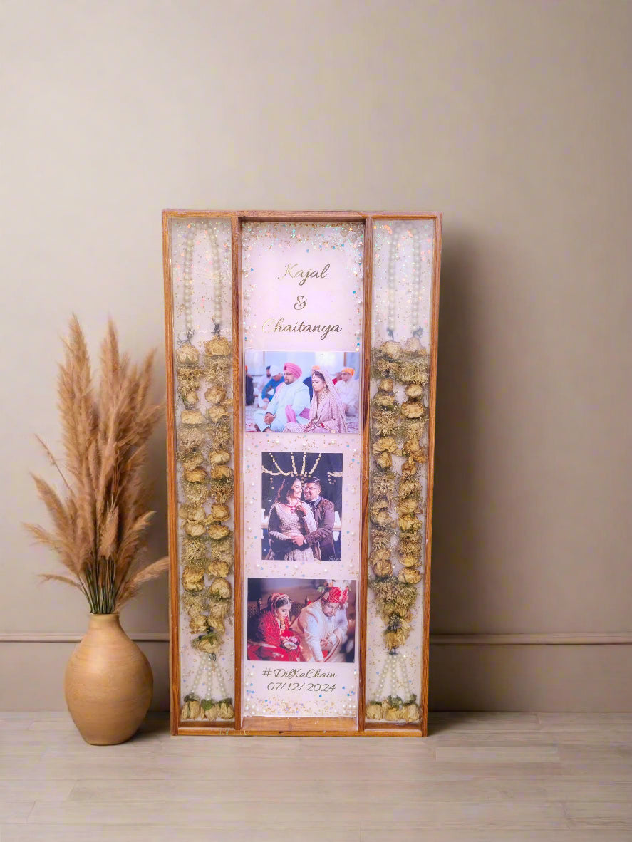 Large varmala preservation photo frame for living room