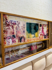 Wedding varmala preserved in resin photo frame