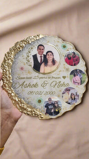 Custom resin photo frame for wedding anniversary
