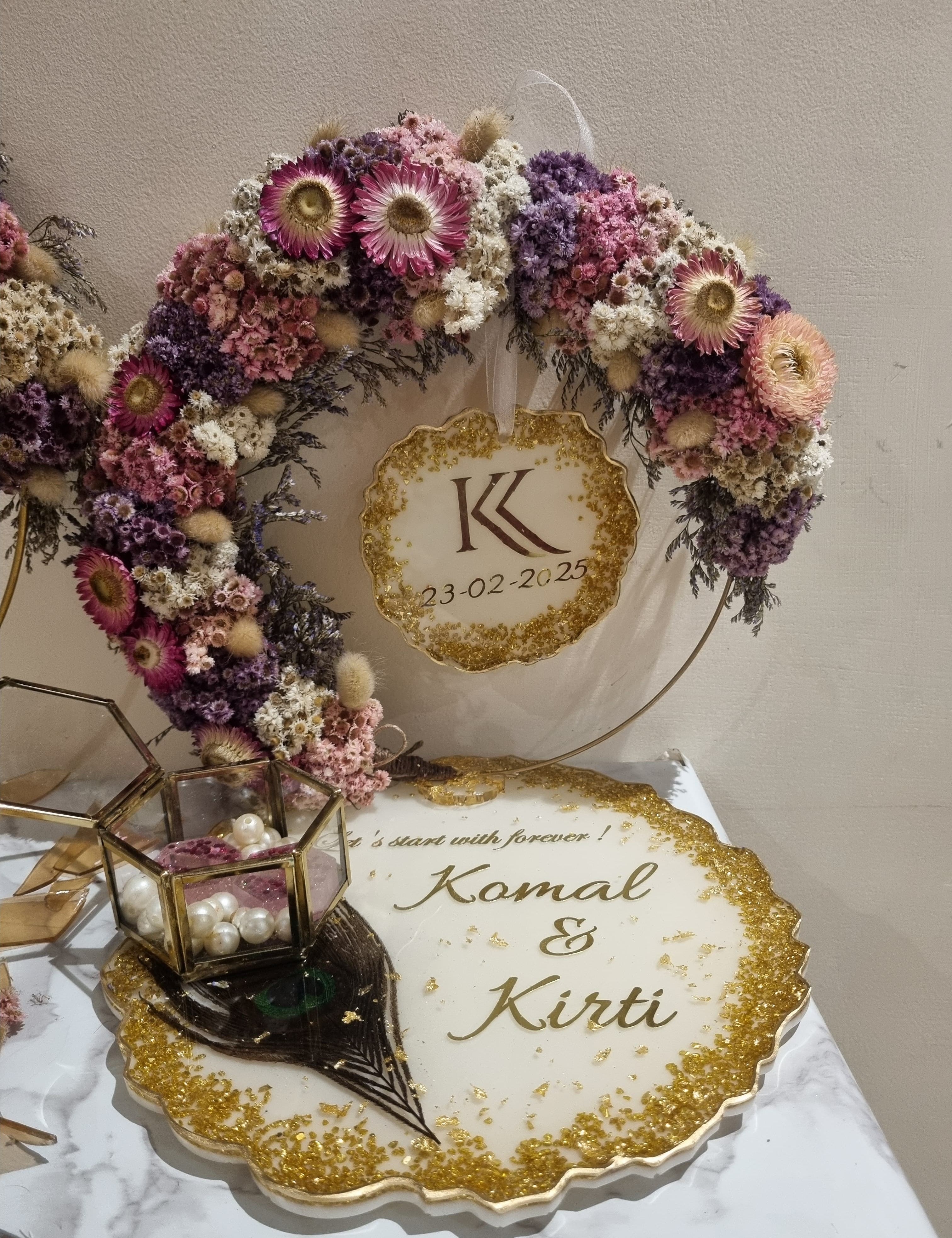 Traditional meets modern engagement platter
