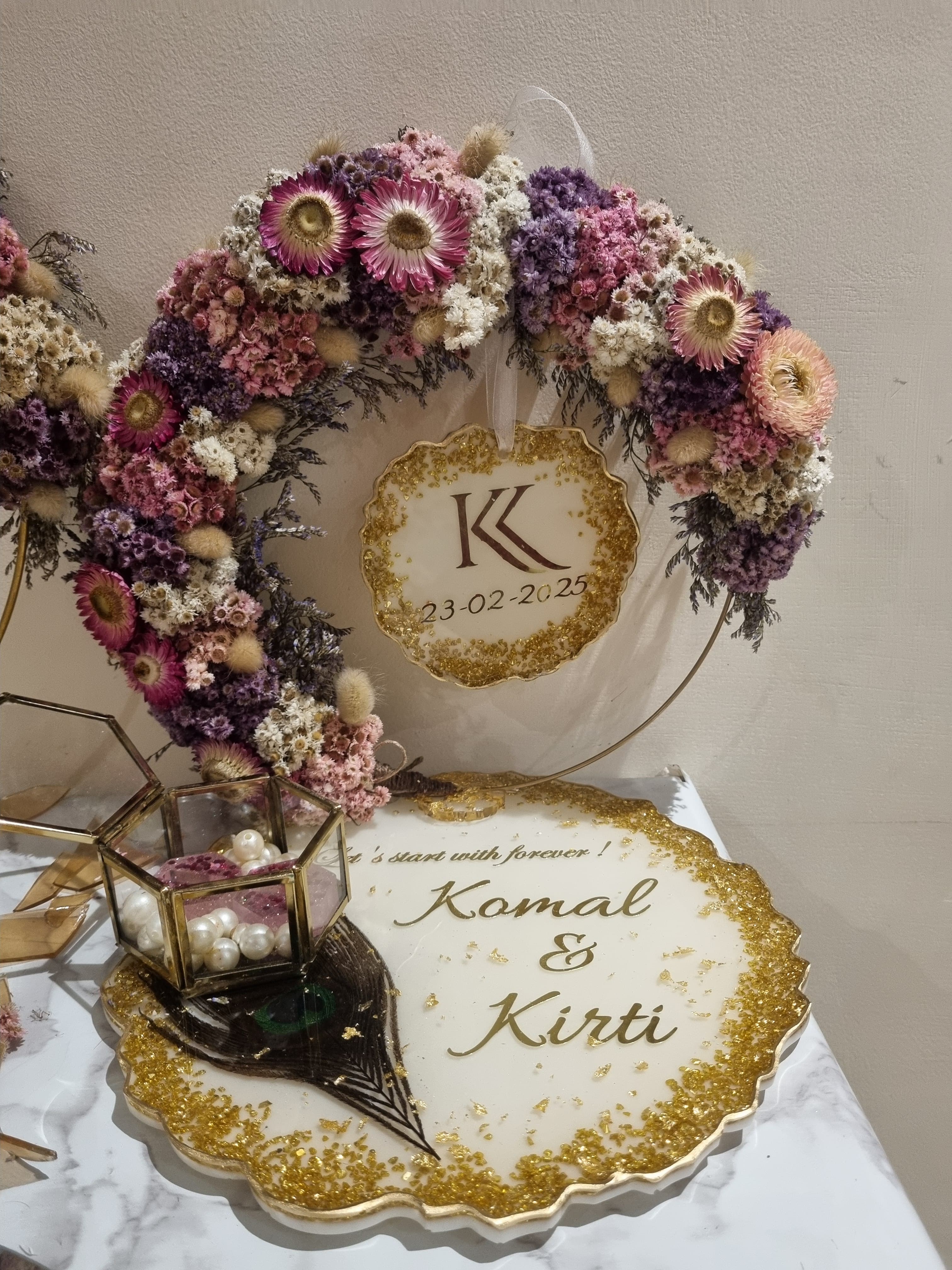 Traditional meets modern engagement platter