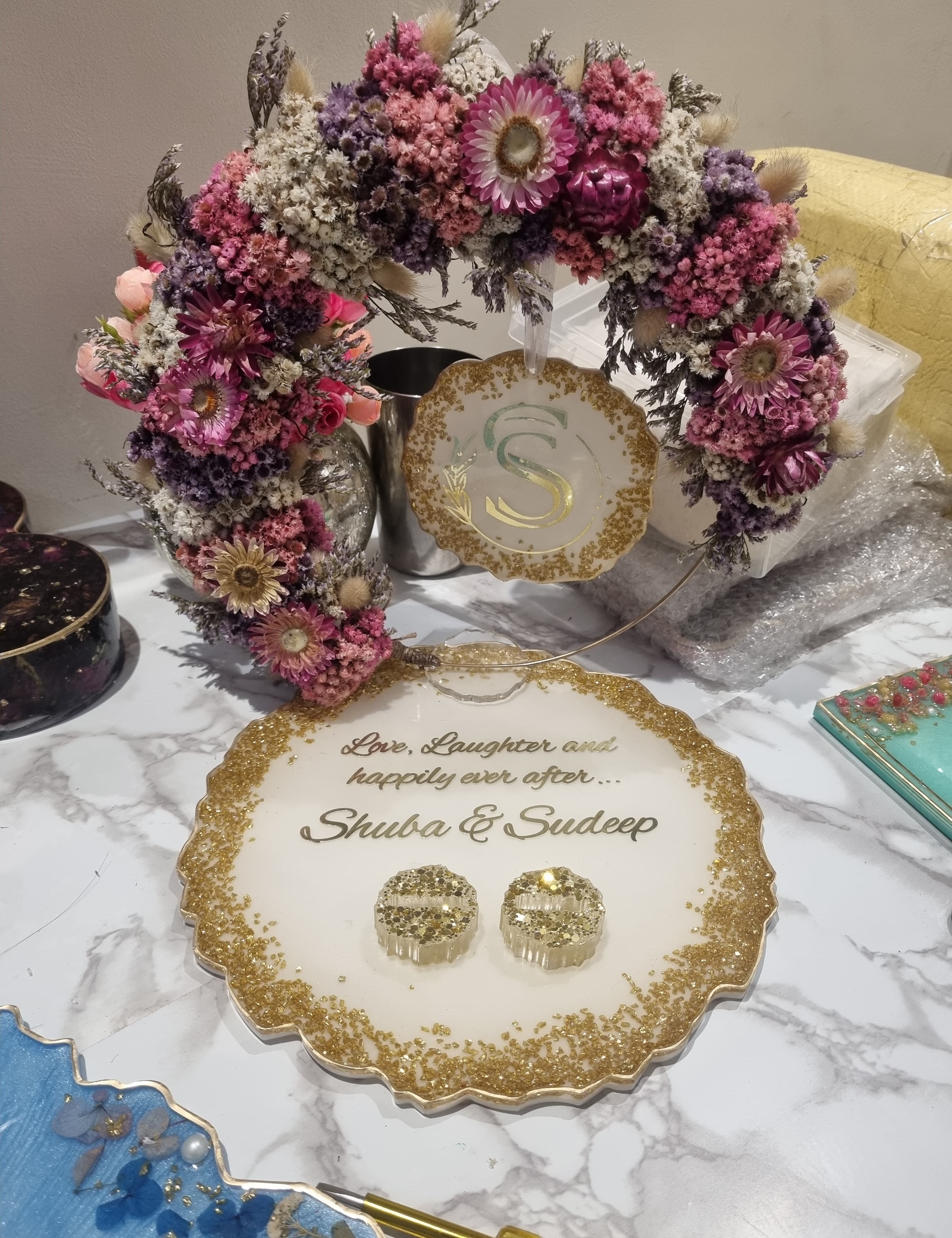 Personalised engagement ceremony platter