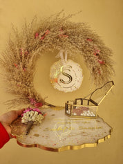 Engagement ceremony decor platter for Indian couples