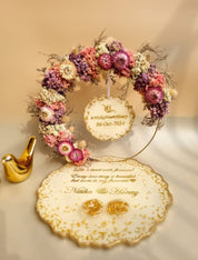 Artistic resin platter for engagement ceremony decor