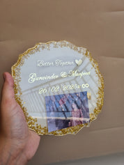 Modern handmade resin photo frame