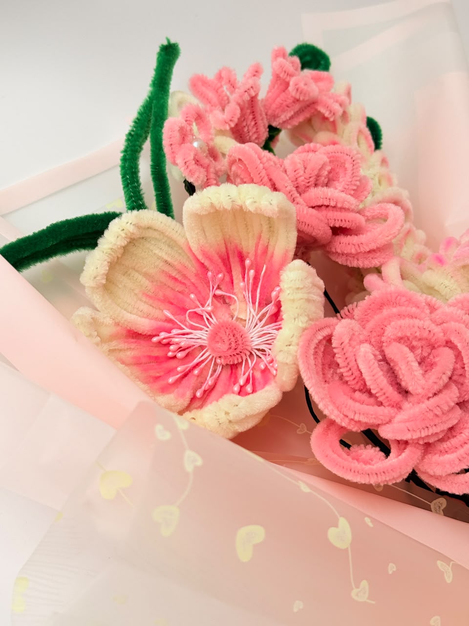 Blush & Bows | Handmade Flower Bouquet