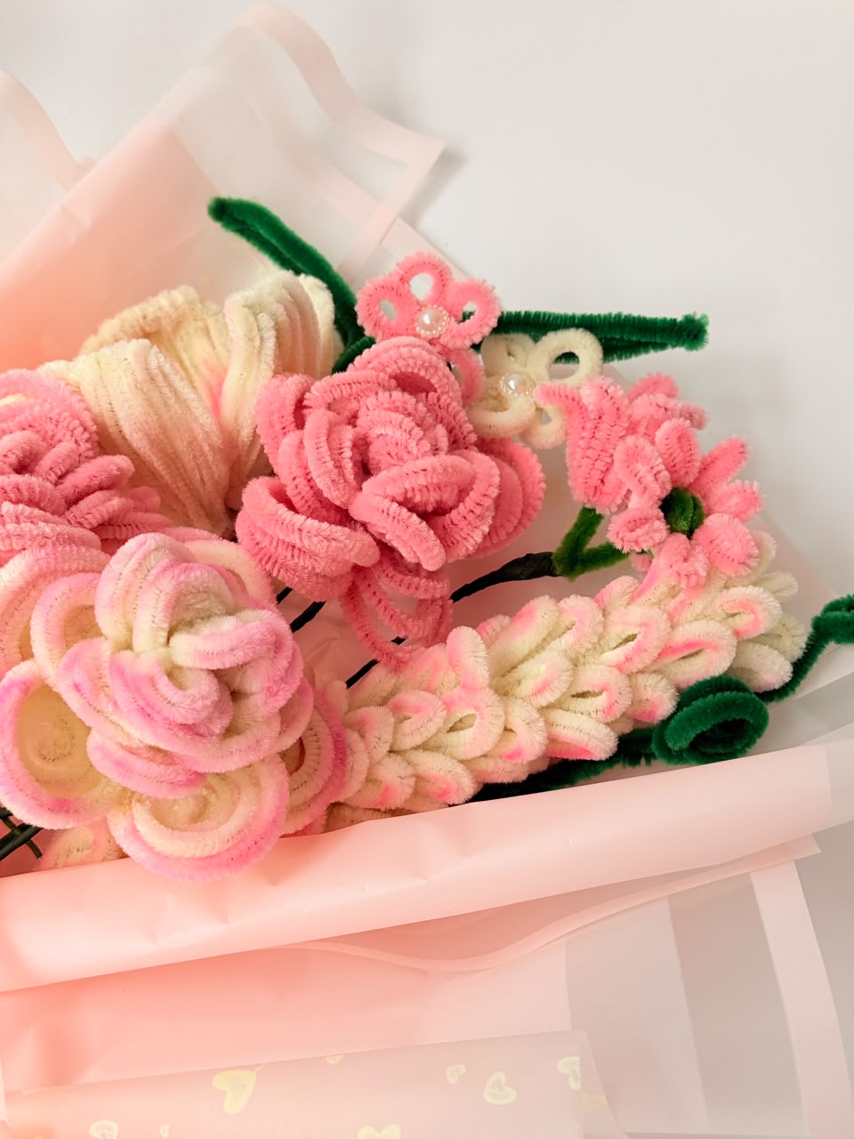 Blush & Bows | Handmade Flower Bouquet
