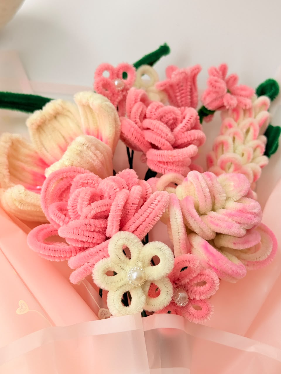 Blush & Bows | Handmade Flower Bouquet