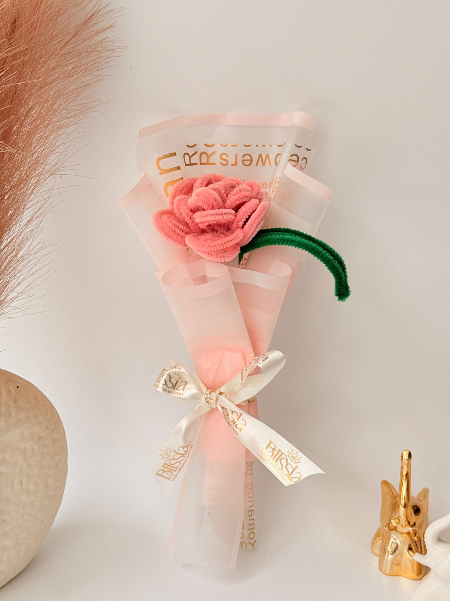 Blush Rose | Handmade Flower Bouquet