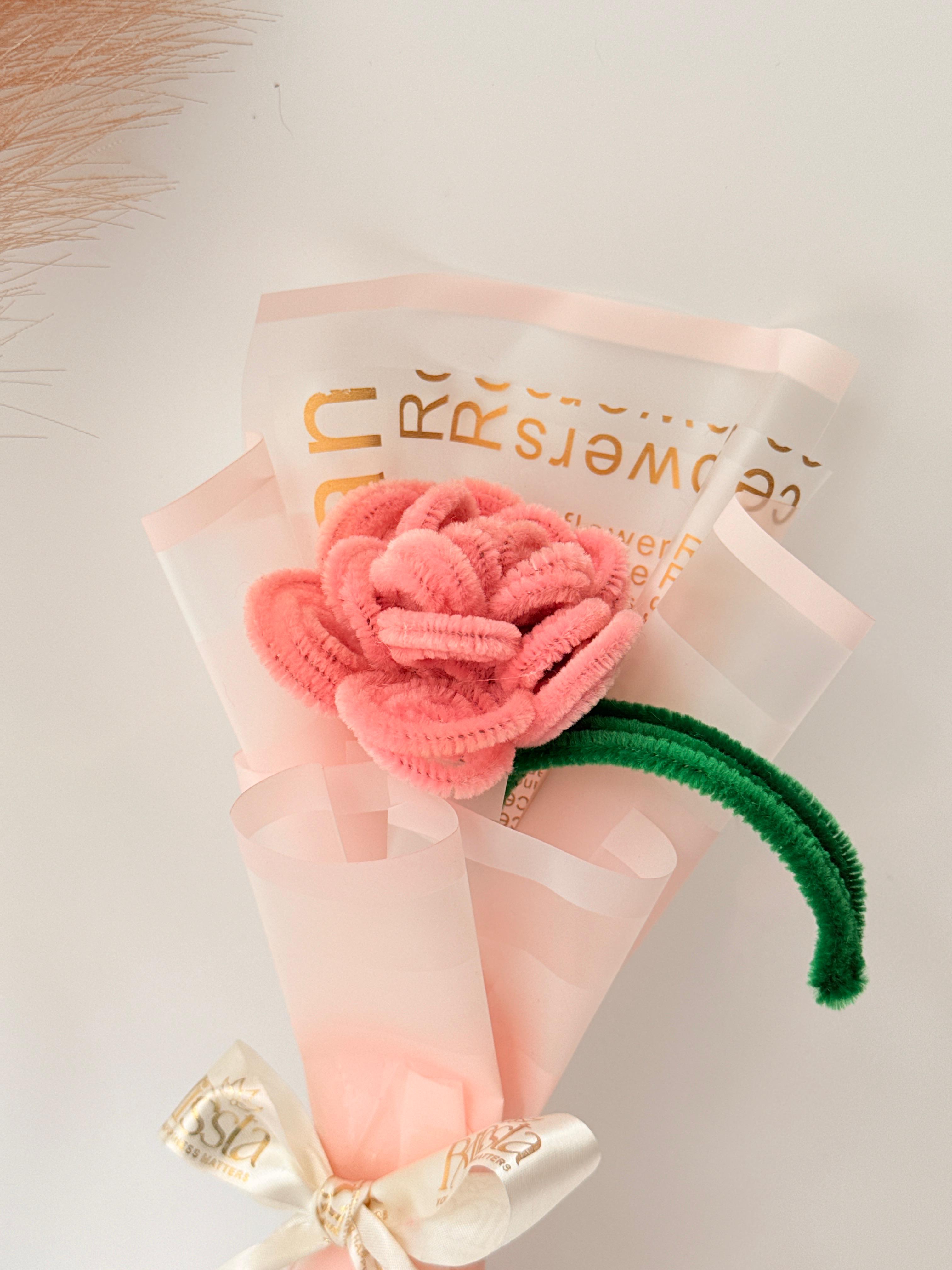 Blush Rose | Handmade Flower Bouquet