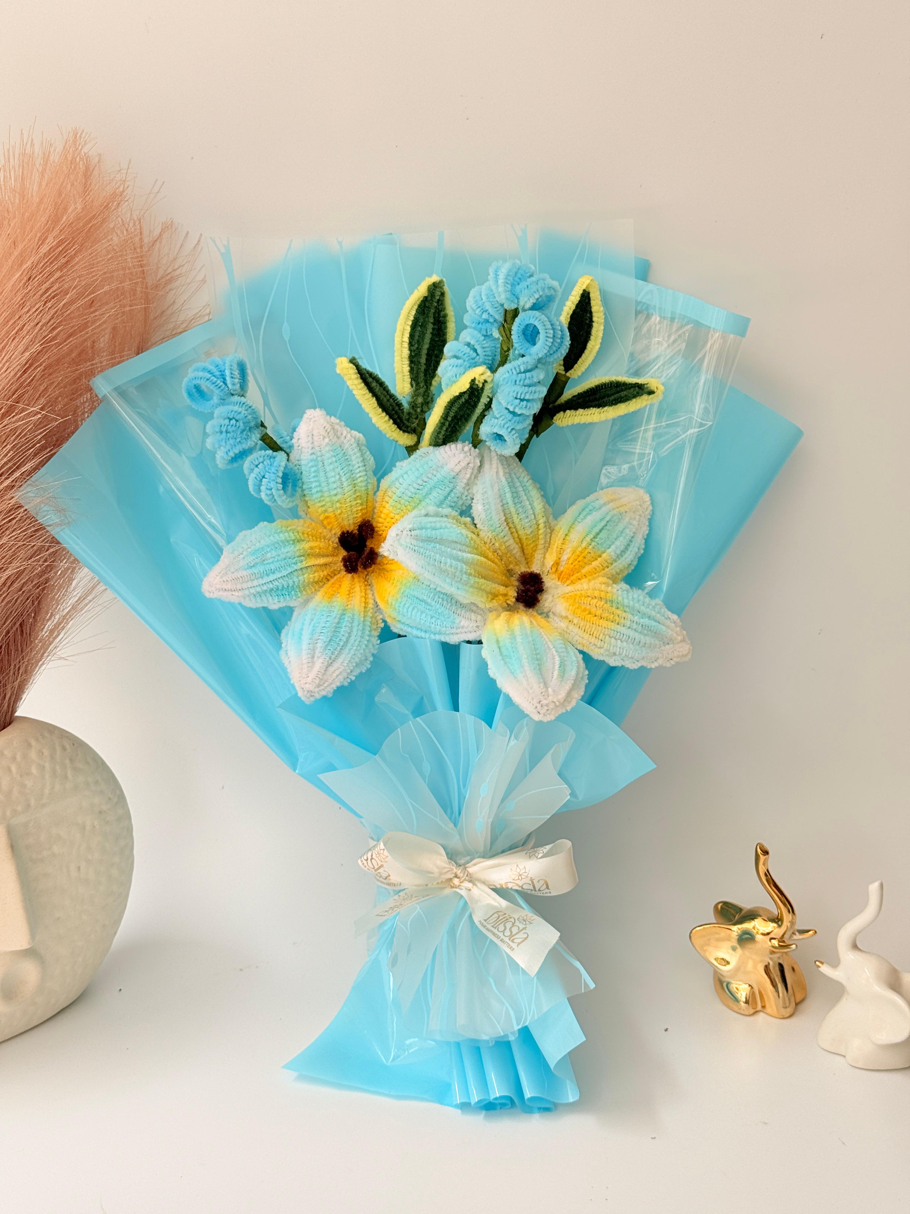 Blue Lily Boo | Handmade Flower Bouquet