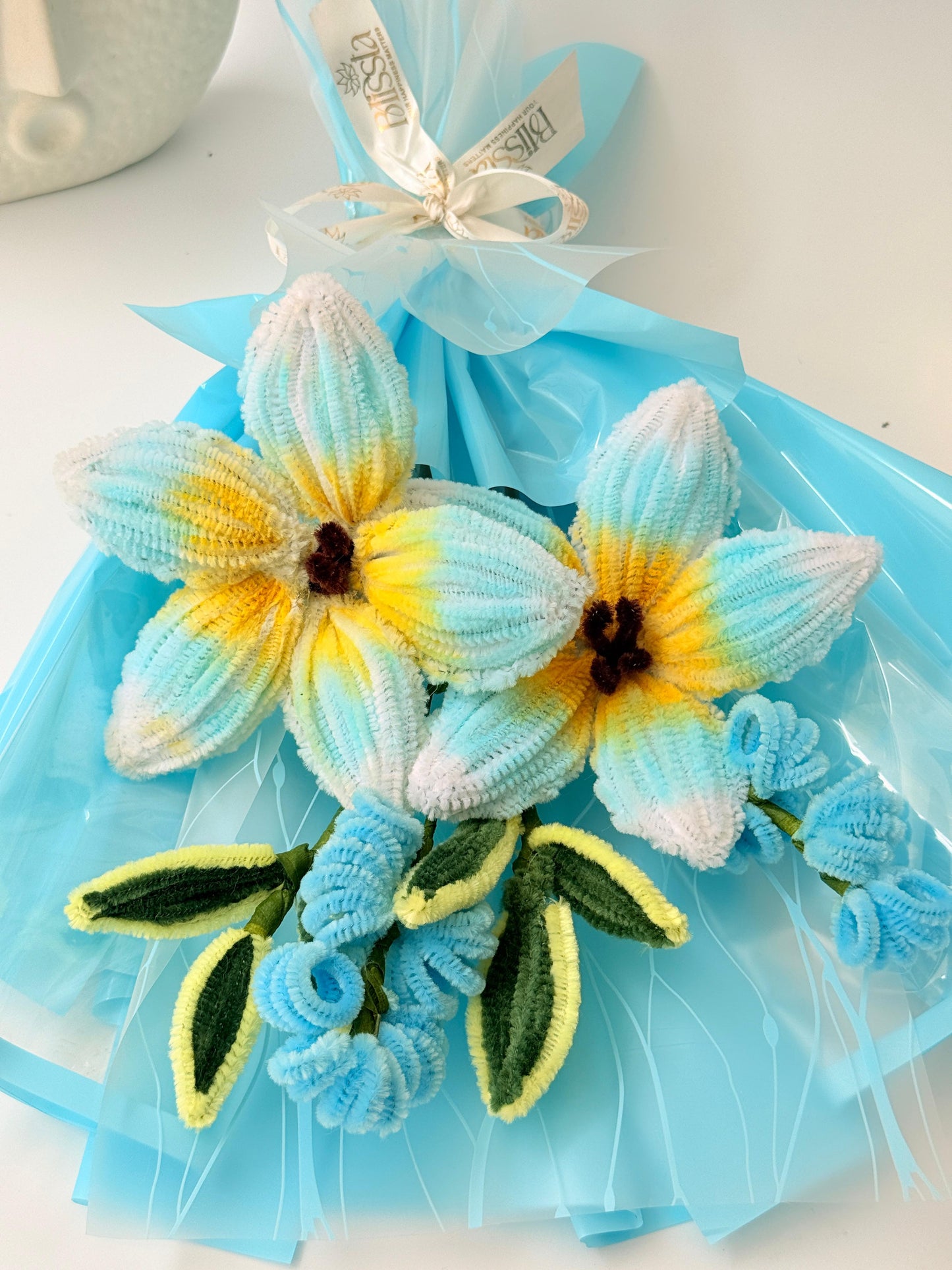 Blue Lily Boo | Handmade Flower Bouquet