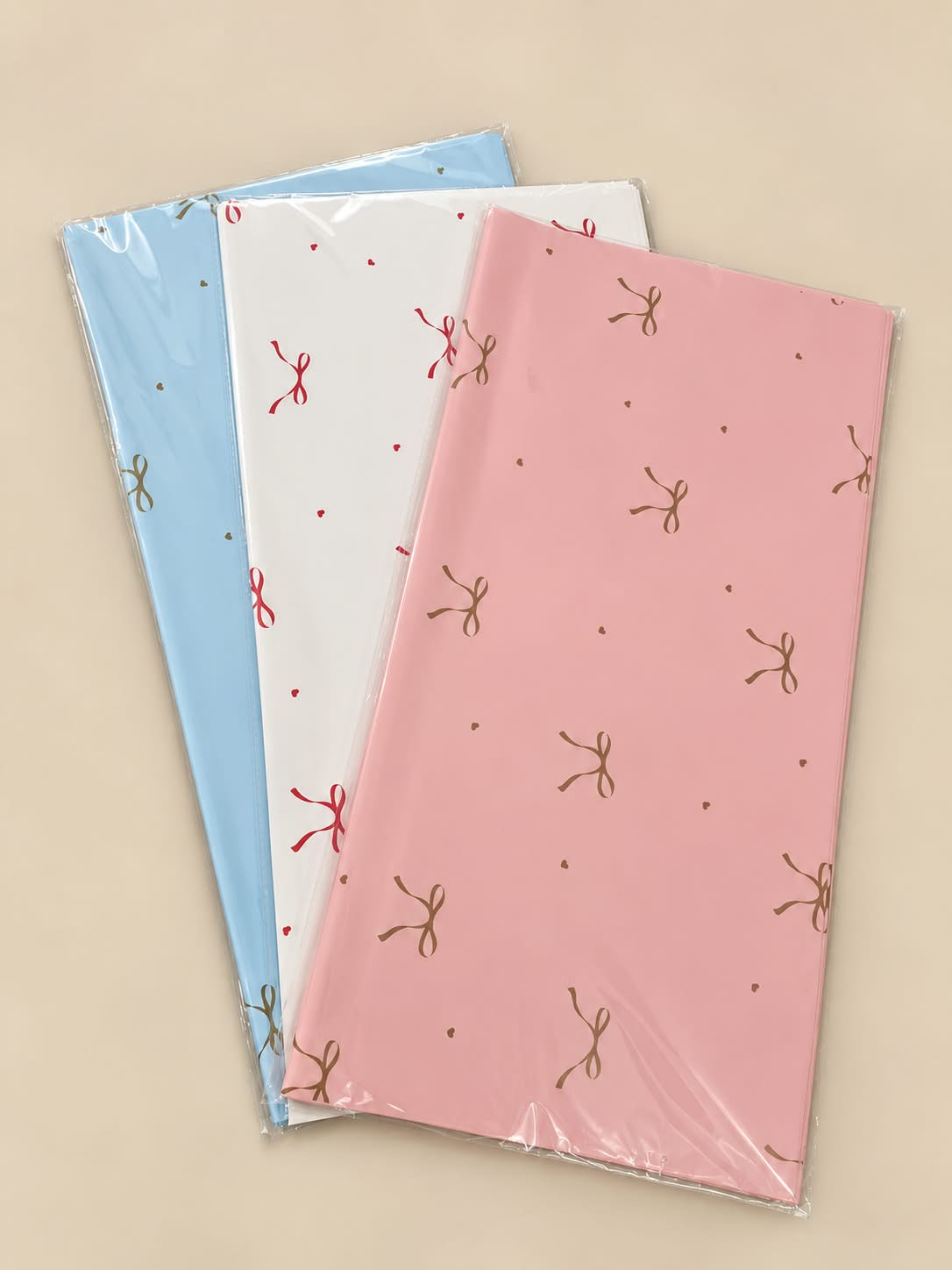 Bow print Bouquet wrapping korean sheet