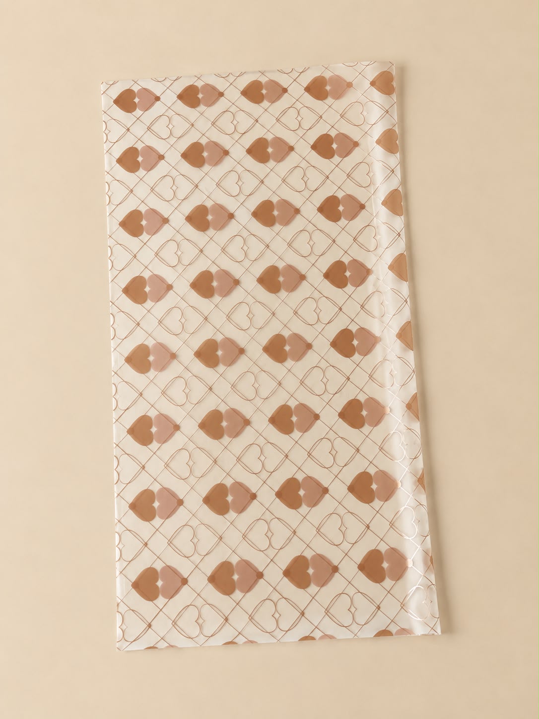 Translucent Golden Heart Bouquet wrapping sheet