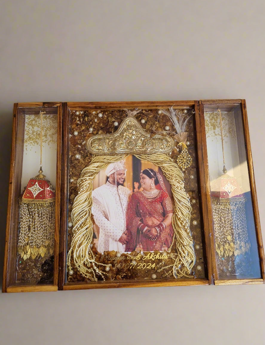 Luxury varmala preservation photo frame by Blissta in chandigarh