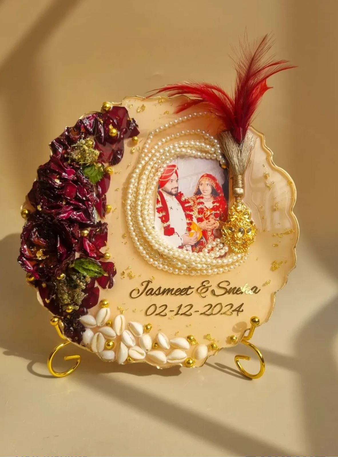 Varmala preservation wall art for Indian weddings