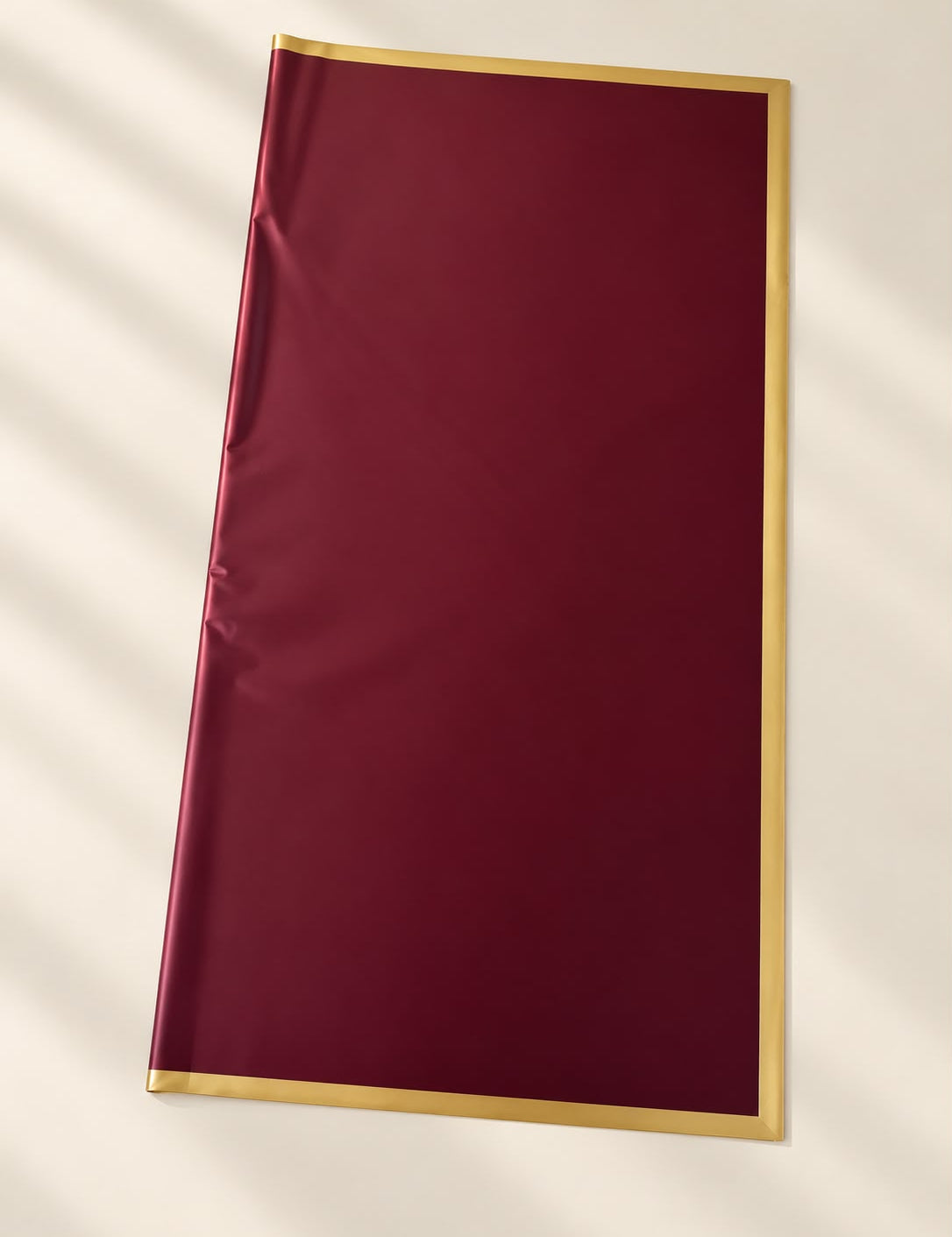 Golden border bouquet wrapping paper