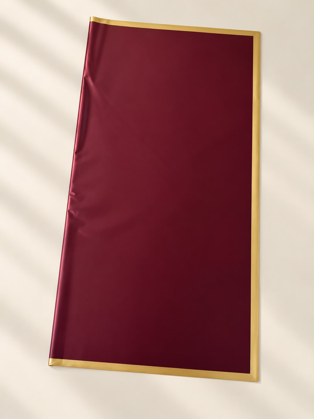 Golden border bouquet wrapping paper
