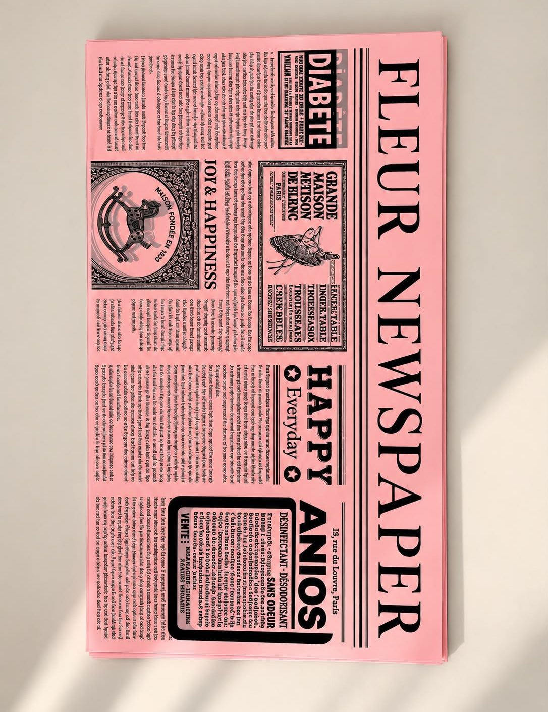 Newspaper Bouquet wrapping korean sheet