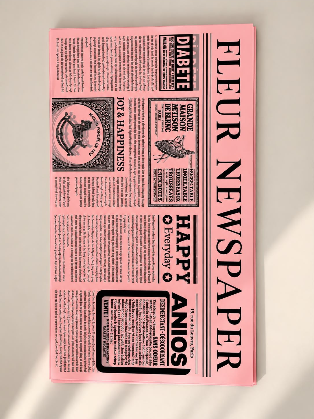 Newspaper Bouquet wrapping korean sheet