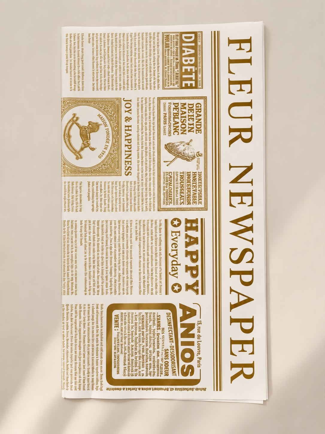 Newspaper Bouquet wrapping korean sheet