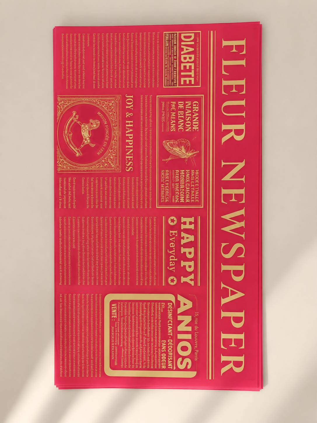 Newspaper Bouquet wrapping korean sheet