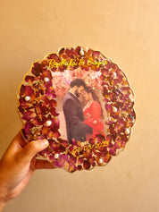 Custom jai mala preservation frame with couple photo